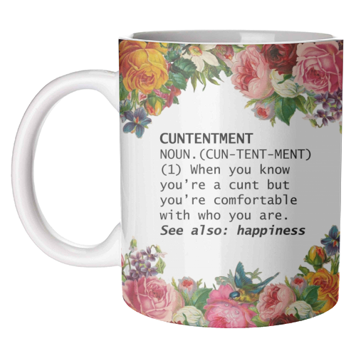 CUNTENTMENT - unique mug by Wallace Elizabeth