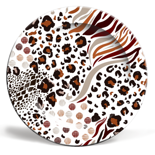animal print - ceramic dinner plate by haris kavalla