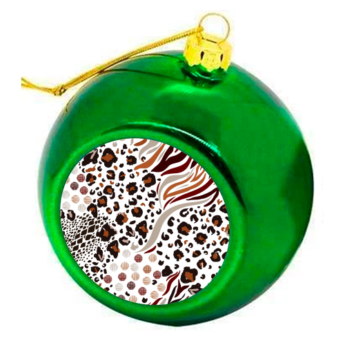 animal print - colourful christmas bauble by haris kavalla