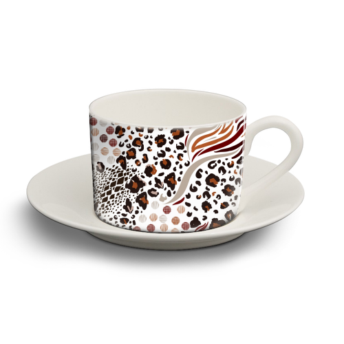 animal print - personalised cup and saucer by haris kavalla