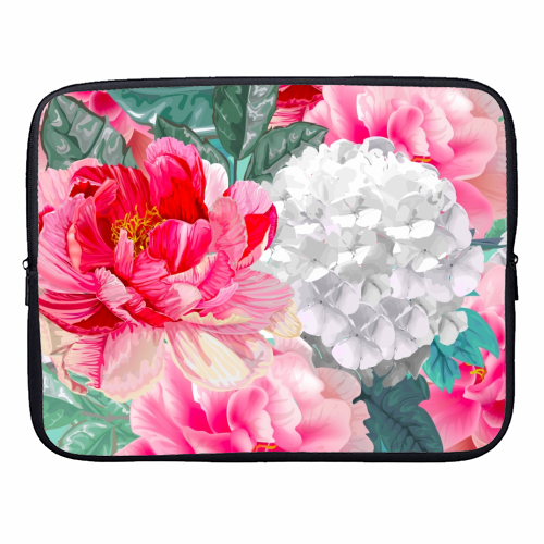 multi floral - designer laptop sleeve by haris kavalla