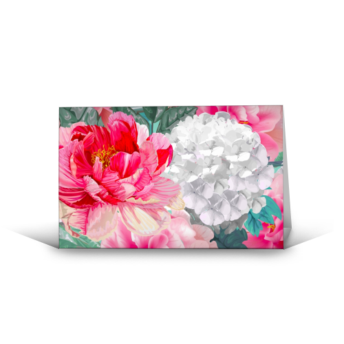 multi floral - funny greeting card by haris kavalla