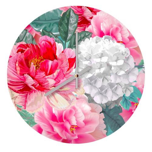 multi floral - quirky wall clock by haris kavalla