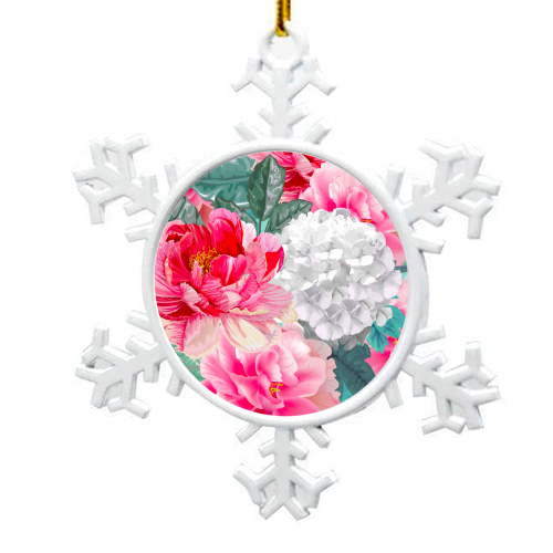multi floral - snowflake decoration by haris kavalla
