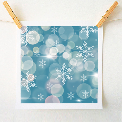 Magical snowflakes - A1 - A4 art print by Cheryl Boland