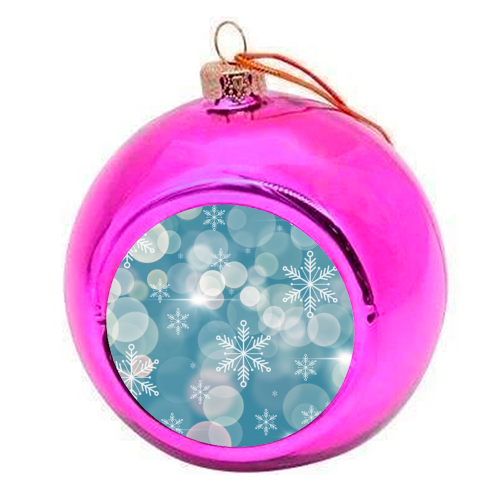 Magical snowflakes - colourful christmas bauble by Cheryl Boland