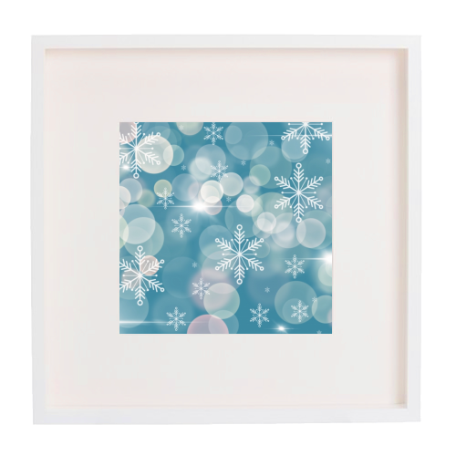 Magical snowflakes - framed poster print by Cheryl Boland