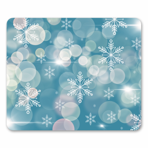 Magical snowflakes - funny mouse mat by Cheryl Boland