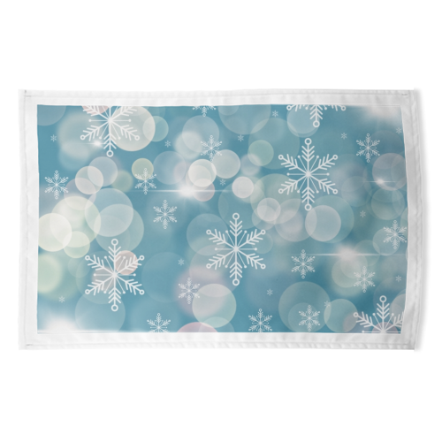 Magical snowflakes - funny tea towel by Cheryl Boland