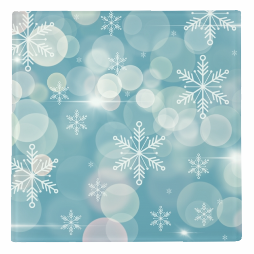 Magical snowflakes - personalised beer coaster by Cheryl Boland