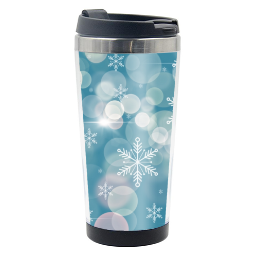 Magical snowflakes - photo water bottle by Cheryl Boland