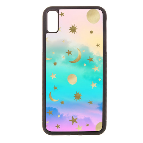 Pastel Rainbow Starry Sky Moon Dream #1 #decor #art - stylish phone case by Anita Bella Jantz