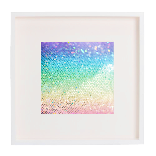 Rainbow Princess Glitter #3 (Faux Glitter - Photography) #shiny #decor #art - framed poster print by Anita Bella Jantz