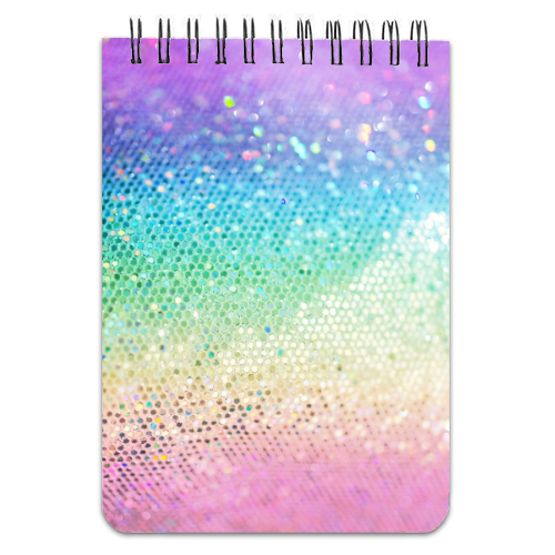 Rainbow Princess Glitter #3 (Faux Glitter - Photography) #shiny #decor #art - personalised A4, A5, A6 notebook by Anita Bella Jantz