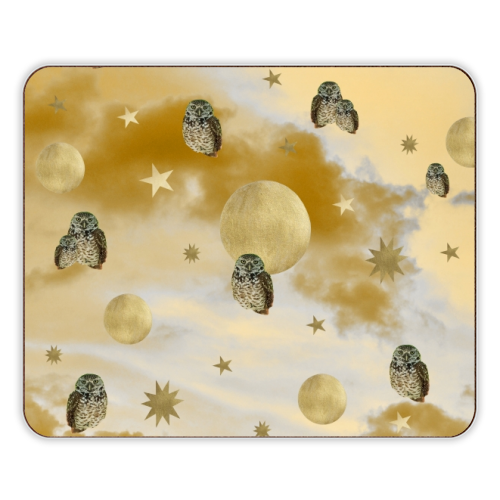 Owl Starry Sky Moon Dream #1 #decor #art - designer placemat by Anita Bella Jantz