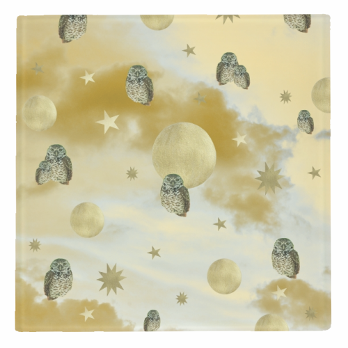 Owl Starry Sky Moon Dream #1 #decor #art - personalised beer coaster by Anita Bella Jantz