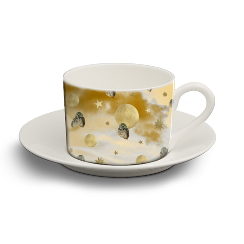 Owl Starry Sky Moon Dream #1 #decor #art - personalised cup and saucer by Anita Bella Jantz