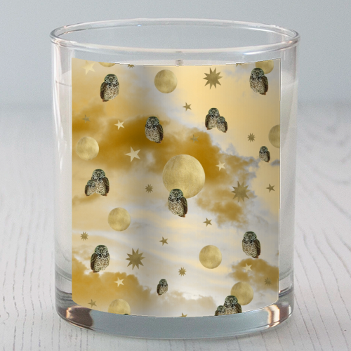 Owl Starry Sky Moon Dream #1 #decor #art - scented candle by Anita Bella Jantz