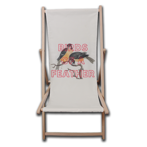 Birds Of A Feather - canvas deck chair by The 13 Prints