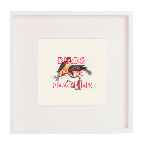 Birds Of A Feather - framed poster print by The 13 Prints