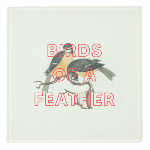 Birds Of A Feather - personalised beer coaster by The 13 Prints