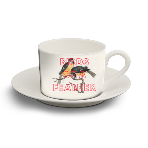 Birds Of A Feather - personalised cup and saucer by The 13 Prints