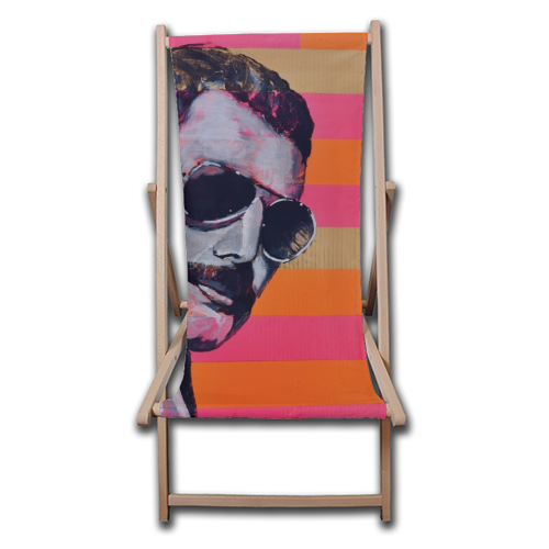 Freddie Mercury - canvas deck chair by Kirstie Taylor