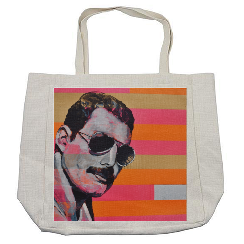 Freddie Mercury - cool beach bag by Kirstie Taylor