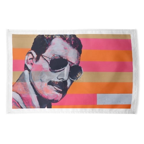 Freddie Mercury - funny tea towel by Kirstie Taylor