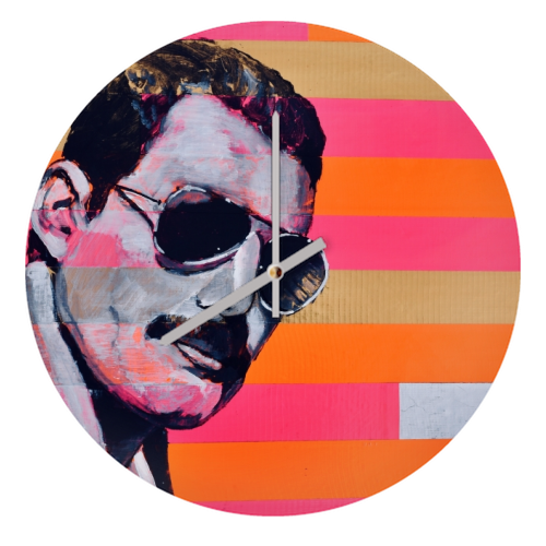 Freddie Mercury - quirky wall clock by Kirstie Taylor