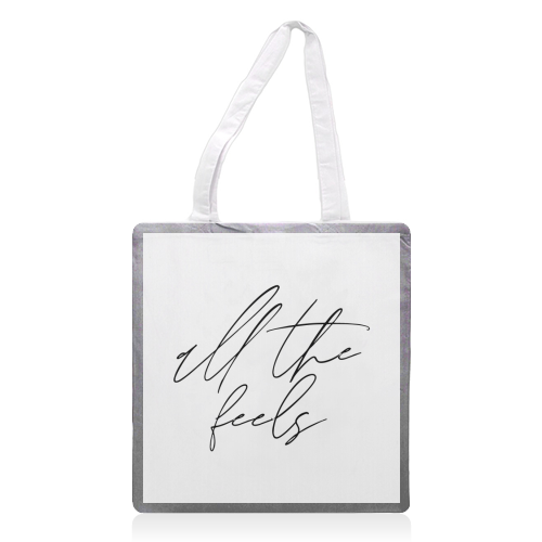 All the Feels - printed tote bag by Toni Scott