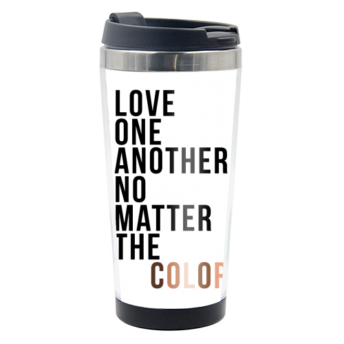 Love One Another No Matter the Color - photo water bottle by Toni Scott