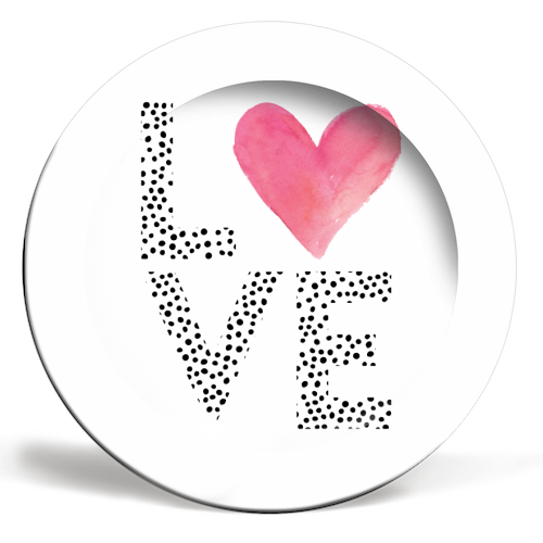 LOVE - ceramic dinner plate by The 13 Prints