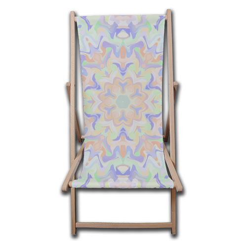 Funky Pastel Boho Hippie Mandala - canvas deck chair by Kaleiope Studio