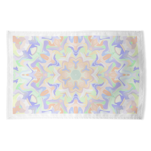 Funky Pastel Boho Hippie Mandala - funny tea towel by Kaleiope Studio