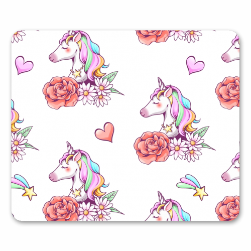 unicorn pattern - funny mouse mat by haris kavalla