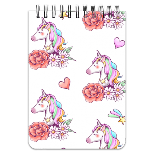 unicorn pattern - personalised A4, A5, A6 notebook by haris kavalla