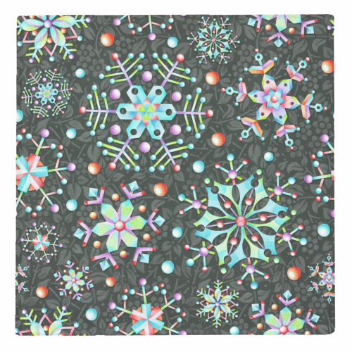 Prismatic Snowflakes - personalised beer coaster by Patricia Shea