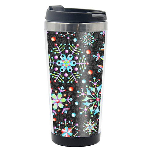 Prismatic Snowflakes - photo water bottle by Patricia Shea