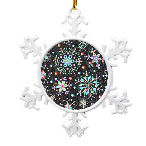 Prismatic Snowflakes - snowflake decoration by Patricia Shea