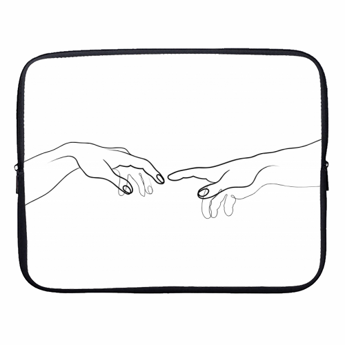 Reaching Out For Human Touch - designer laptop sleeve by Adam Regester