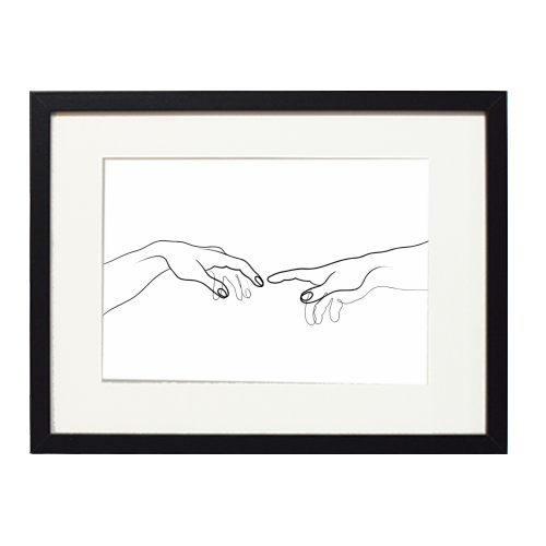 Reaching Out For Human Touch - framed poster print by Adam Regester