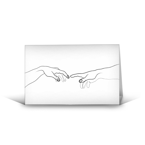 Reaching Out For Human Touch - funny greeting card by Adam Regester