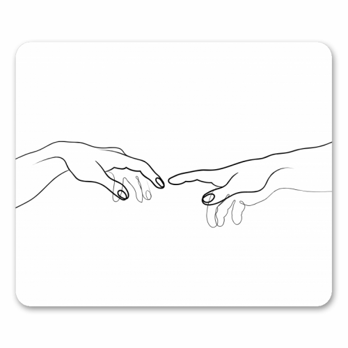 Reaching Out For Human Touch - funny mouse mat by Adam Regester