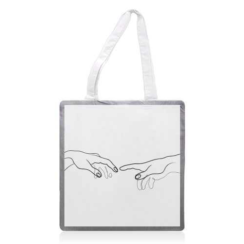 Reaching Out For Human Touch - printed tote bag by Adam Regester