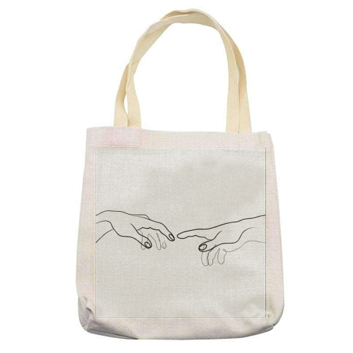 Reaching Out For Human Touch - printed tote bag by Adam Regester