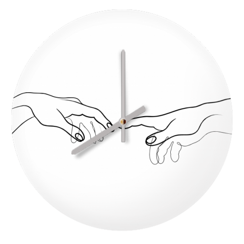 Reaching Out For Human Touch - quirky wall clock by Adam Regester