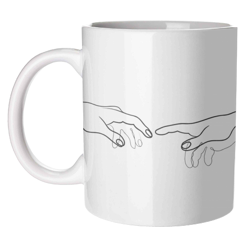Reaching Out For Human Touch - unique mug by Adam Regester