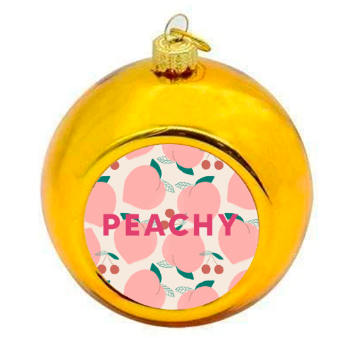 Peachy Print - colourful christmas bauble by The 13 Prints