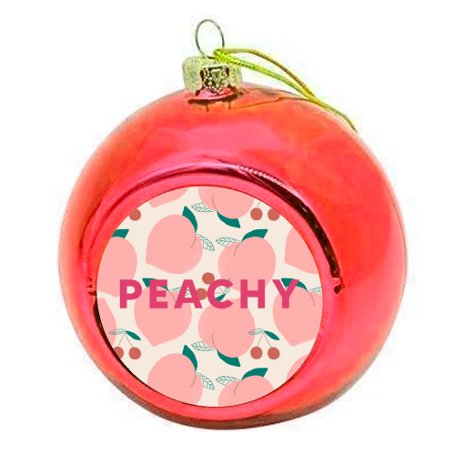 Peachy Print - colourful christmas bauble by The 13 Prints